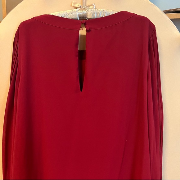 Burnt Red Chiffon Dress (Gently worn) - Picture 8 of 10